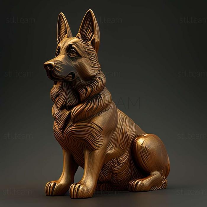 3D model German Shepherd dog (STL)